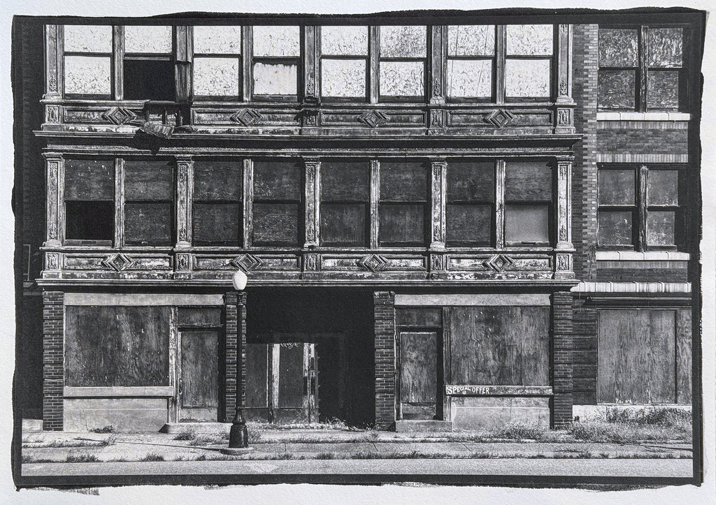 Vacant Building in Cairo, Illinois - Handmade Platinum/Palladium Limited Edition Print