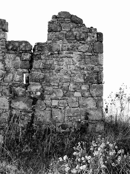 Black and white photograph of a ruined frontier house in Comanche country. Pontotoc, Texas was first settled in 1859 on the frontier of West Central Texas in what was, at the time, Comanche territory. It wasn’t Comanches but typhoid that plagued the town in the 1880s, creating a need for two cemeteries.