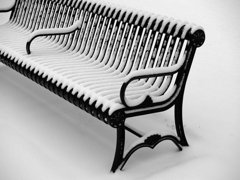 Park Bench in Fresh Snow - Cambridge, Massachusetts
