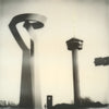 One-of-a-kind original Polaroid photograph taken in San Antonio, Texas, with the sculpture "La Antorcha de la Amistad" by Sebastián and the Tower of the Americas.