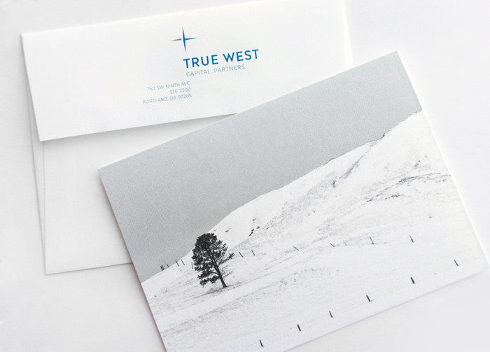 True West Capital Partners holiday card features winter landscape photo by Keith Dotson