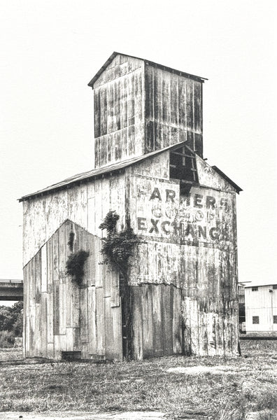 Abandoned Farmer's Exchange Co-Op  - Handmade Platinum/Palladium Limited Edition Print