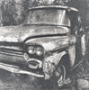 One-of-a-kind, handmade platinum/palladium print showing a rusty old pickup truck abandoned in the woods of the American South. Limited to an edition of 8 at this size plus two artist proofs, the price will increase with each sale.

Each print of the edition will be a unique, handmade print that may vary slightly from the first print shown here.&nbsp;Because of the handmade nature of the printing process, every print&nbsp;— even those made from the identical negative&nbsp;— is unique.