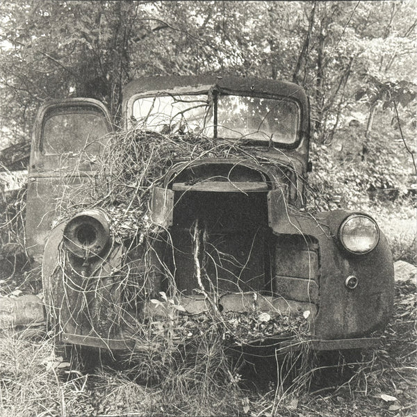 One-of-a-kind, handmade platinum/palladium print of an antique truck abandoned in the woods in the American South. Limited to an edition of 8 at this size plus two artist proofs, the price will increase with each sale.