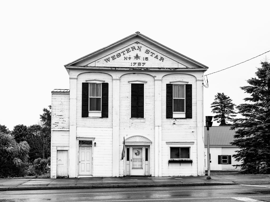 The Western Star Lodge is a masonic building constructed in the rural upstate community of Bridgewater, New York in 1816.