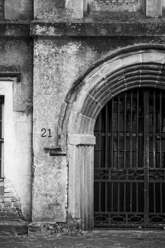 Black and white photograph of the old Charleston County Jail, built in 1802 and in service until 1939.