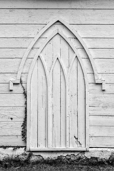 Black and white detail photograph of a historic wooden structure on the old Botany Bay farm near Charleston, South Carolina.