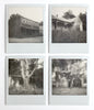 Set of four original, one-of-a-kind Polaroid photographs of abandoned houses and storefronts made on location in the small railroad town of Hollow Rock, Tennessee.   Image size is approximately 3 inches square.  Signed by the artist on back of the prints.  We've done our best to accurately represent the color and tones of the photos, but the actual image may vary slightly from the representation here, due to variations in screen type, monitor quality, and color rendering.