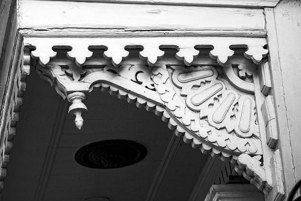 Victorian Woodwork on the Eave of a French Quarter House in New Orleans